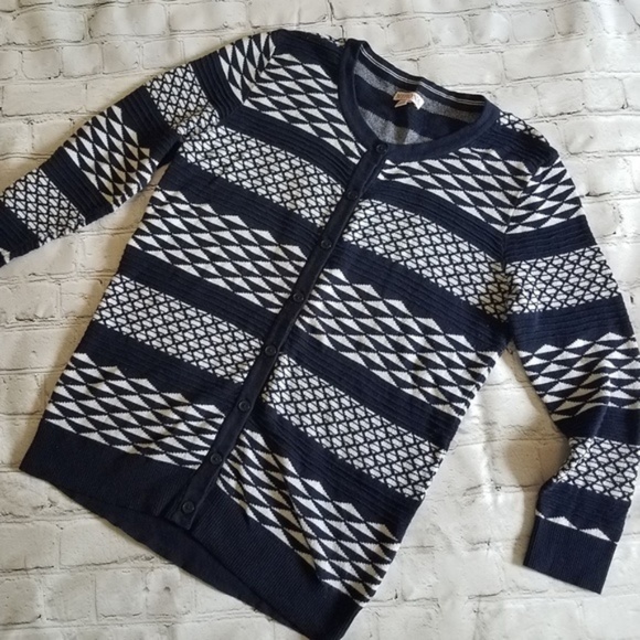 Merona Sweaters - Merona Blue & White Cardigan Sweater